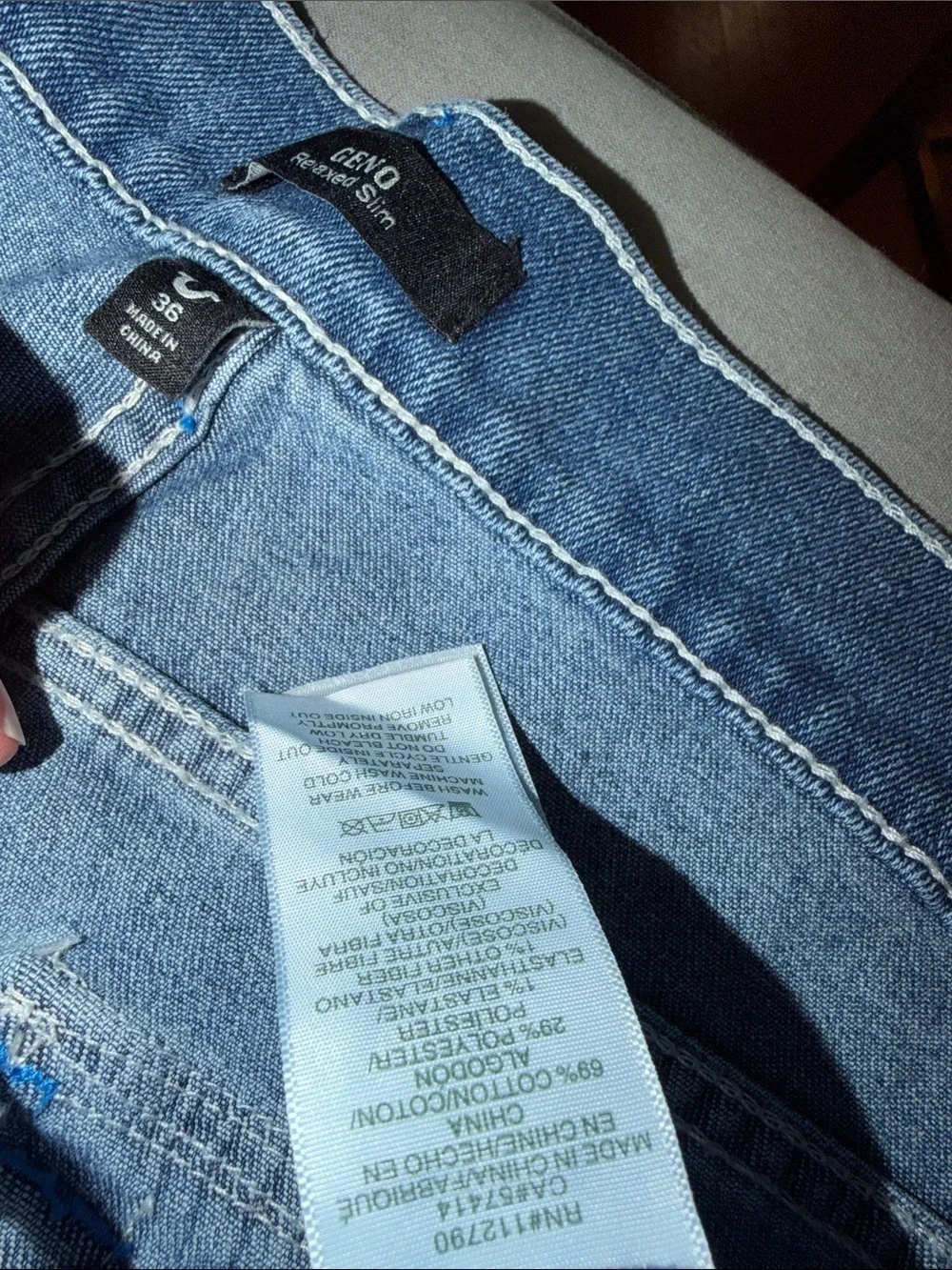 The Avenue Light Blue Men's Slim Jeans